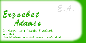 erzsebet adamis business card