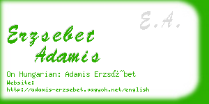 erzsebet adamis business card